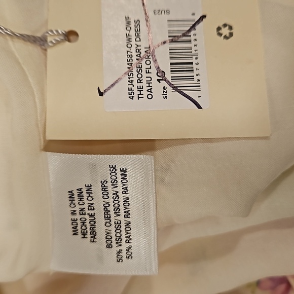 💕FAVORITE DAUGHTER💕 The Rosemary Slip Dress ~ Oahu Floral Print 10 NWT - Picture 14 of 15